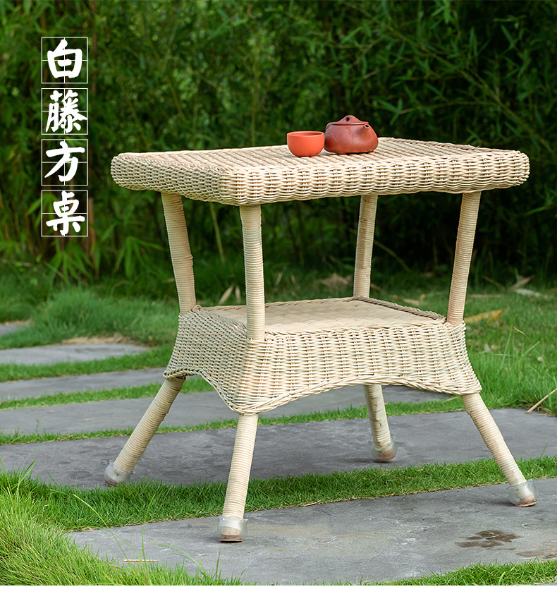 Bàn cà phê mây treshun sẽ là bàn ghế phòng khách handmade không sơn mà không có keo bảo vệ môi trường ban công giải trí bàn trà đơn - Bàn trà bàn gỗ giá rẻ