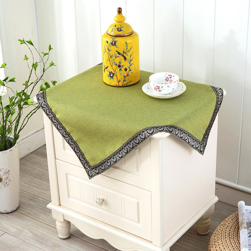 Japanese Style Bedside Table Cover Cloth Modern Minimalist Cotton