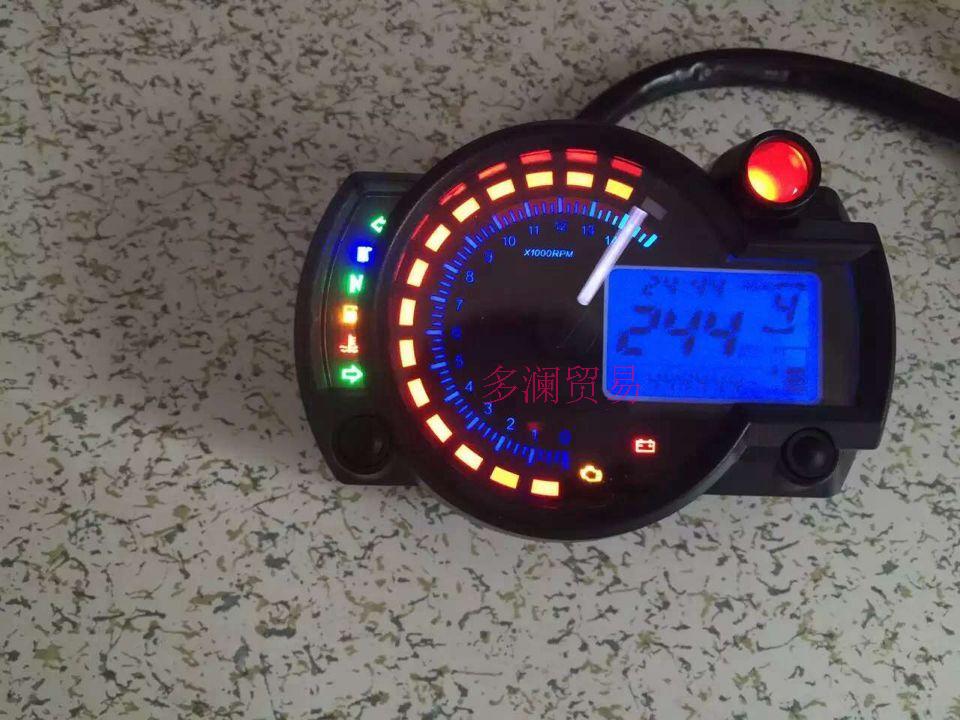 Xe máy M182 sửa đổi dụng cụ LCD xuất khẩu 7 màu phiên bản sửa đổi điều chỉnh dặm dặm dầu dặm 2-4 mặt đồng hồ xe wave