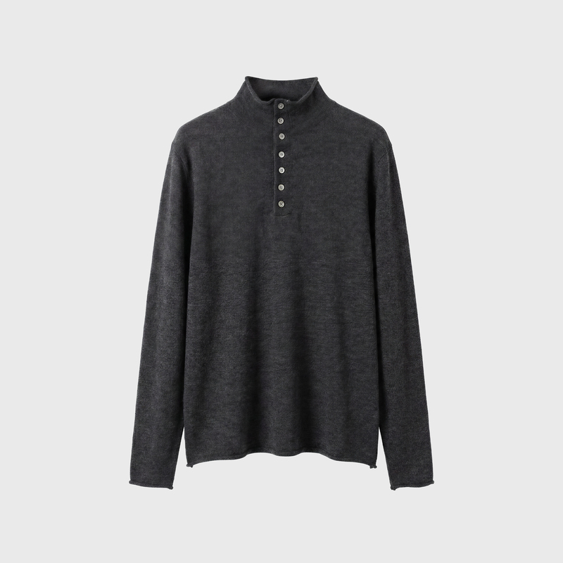 Breathy Soft and Skin-Friendly Wool Blend Fully Hand-Rolled Edge Half-High Collar Sweater Base Layer Breathy Soft and Skin-Friendly Wool Blend Fully Hand-Rolled Edge Half-High Collar Sweater Base Layer
