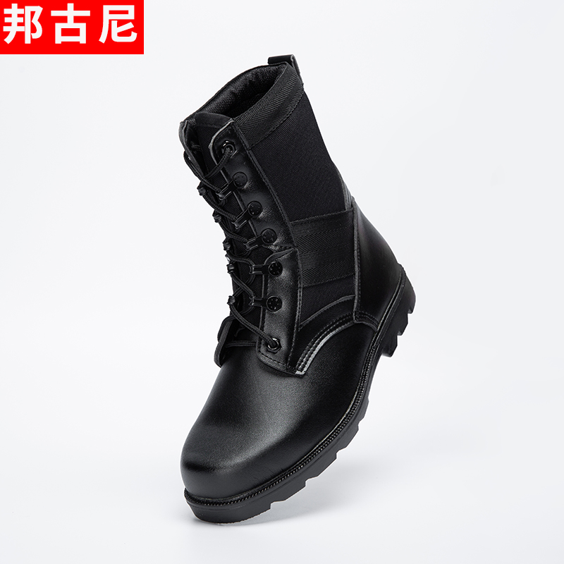 Security High State Combat Training Shoes Boots Breathable Wear Resistant Anti Slip High Bony Leather Boots