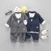 2 trẻ em từ 0 chàng trai phù hợp với trẻ em ba mảnh set 1-3 tuổi cậu bé mùa xuân và mùa thu 4 mens ăn mặc phù hợp với bộ đồ nhỏ. 