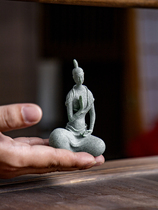 Northern Wei Dynasty stone carving blue accessories fragrant antique decorative fish tank landscaping Zen ornaments tea pet way desk sand surface tea table