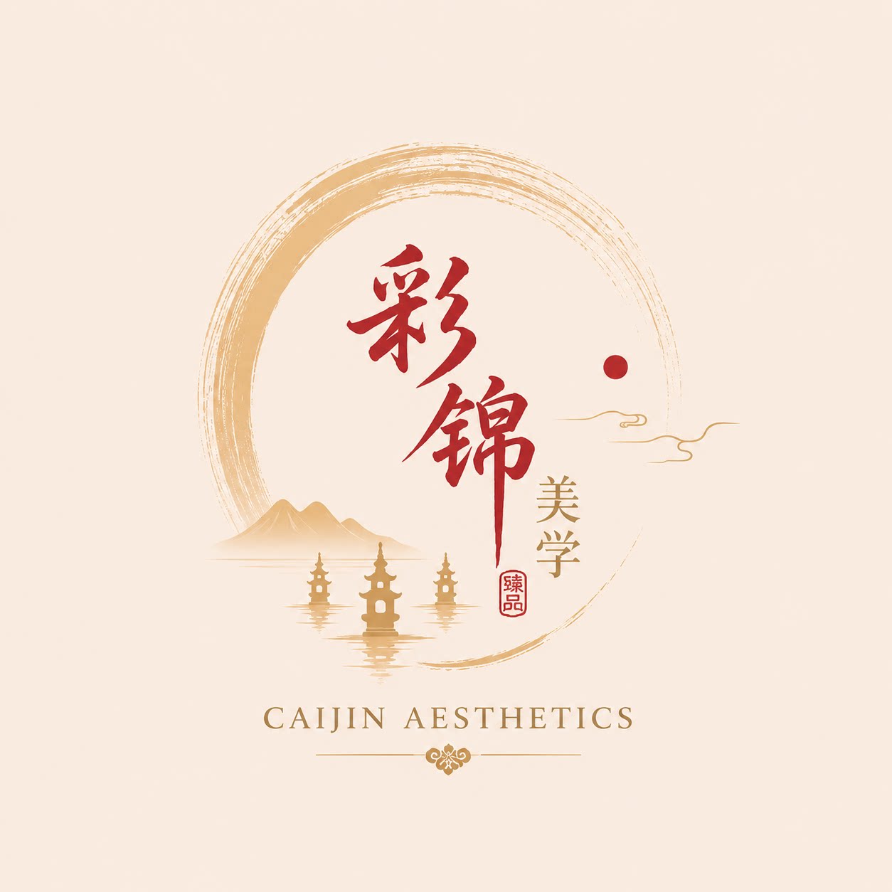 彩锦美学的LOGO