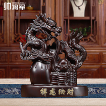 Black Sandalwood Carving Dragon Pendulum Pieces Solid Wood Home Zodiac Zodiac Gifts Feng Shui Zodiac Property Townhouse Office Crafts