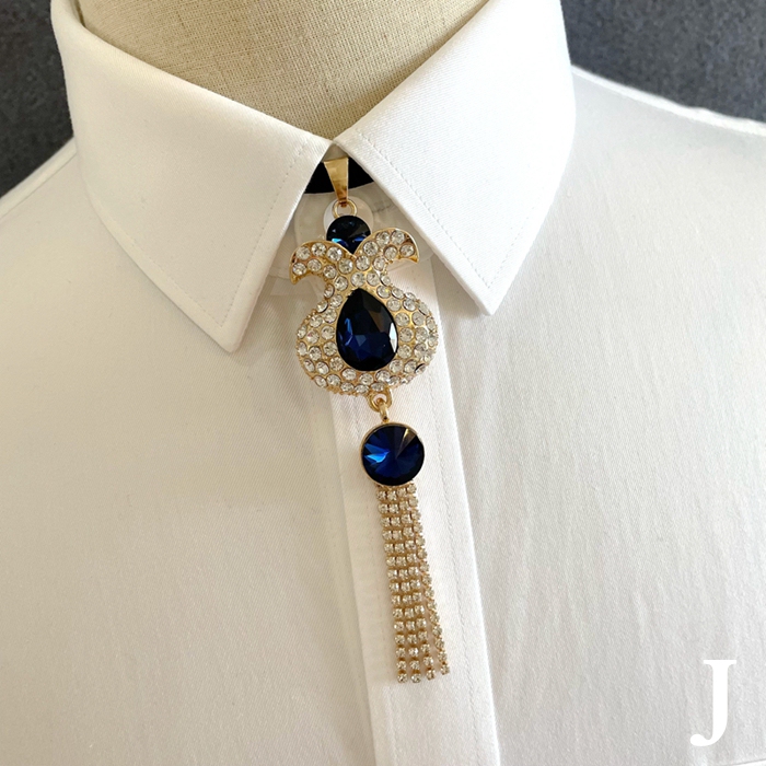 J Classical Personalized Full Diamond Bow Tie Ethnic Style Gemstone Metal Tie Evening Performance Singer Host Groom Neckwear
