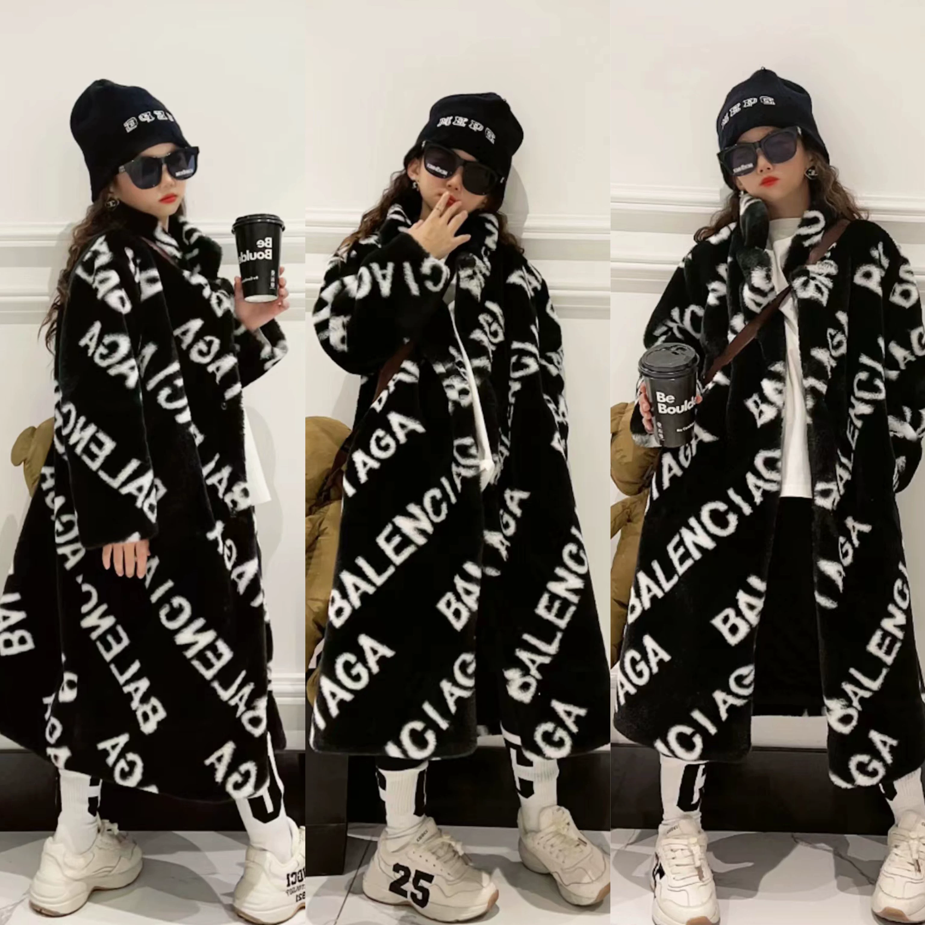 Детское зимнее пальто, куртка, свитер, детская одежда, oversize, увеличенная толщина