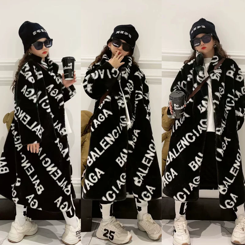 Детское зимнее пальто, куртка, свитер, детская одежда, oversize, увеличенная толщина