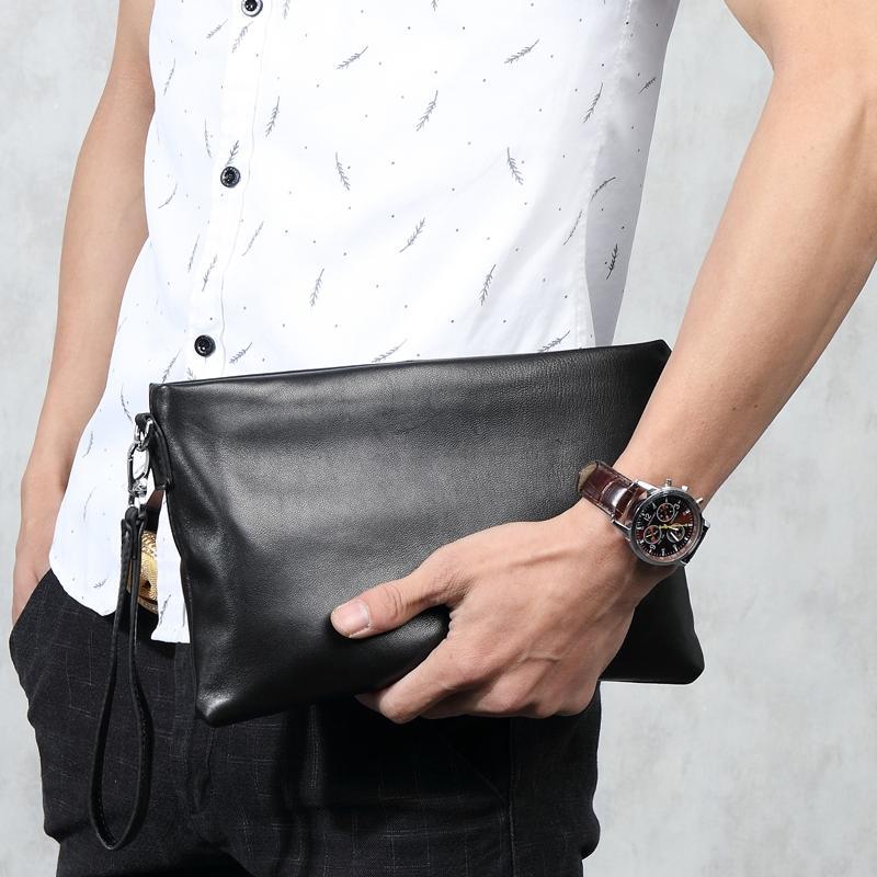 Chic Leather Sheepskin Clutch Men's Envelope Bag Clutch Bag Soft Leather Genuine Leather Bag High-End Business Clutch Bag Chic Leather Sheepskin Clutch Men's Envelope Bag Clutch Bag Soft Leather Genuine Leather Bag High-End Business Clutch Bag