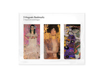 Dutch Museum Set of 3 Magnetic Bookmarks Artwork by Gustav Klimt
