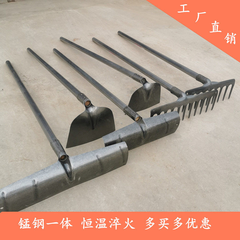 All-steel scraping hoe construction cement rake construction site flat ash nail rake concrete rake scraper scraper ash rake scraper manure drying grain