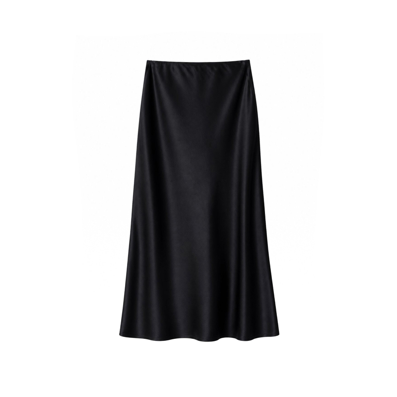 2026 Tame Time New Summer Style Triacetate Satin Bias-Cut Skirt