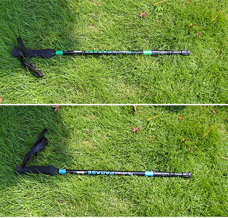 Parmesan ngoài trời trekking cực carbon siêu nhẹ kính thiên văn mía ba phần gậy gậy leo núi thiết bị leo núi - Gậy / gậy gậy có bánh xe cho người già	