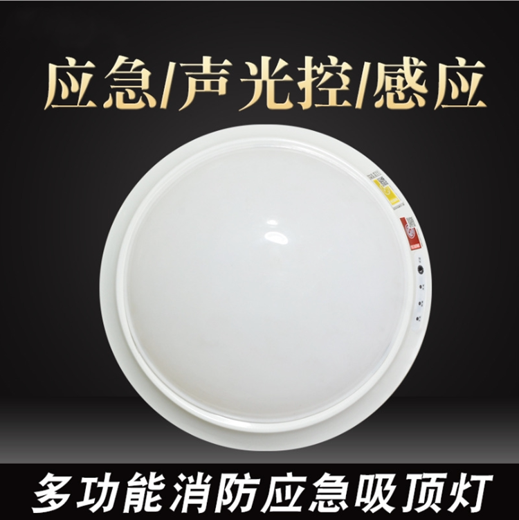LED fire emergency ceiling lamp round aisle corridor, human body induction and light battery lights