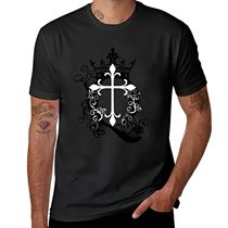 Cross Q Crown in Black T-Shirt summer tops sweat aesthetic c