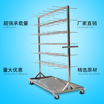 Material storage antistatic shelf turnover cart Cart smt hanging stock cart hanger material frame with wheel material tray