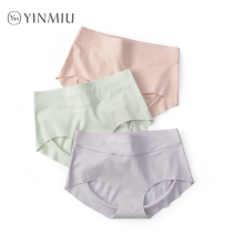 3 unscented underwear womens cotton file anti-pinch hip non-slip one piece middle waist womens sports fitness hip underwear