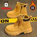 Martens, детские сапоги для мальчиков, туфли, флисовые ботинки, 2023, осенние, тренд сезона