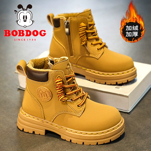 Martens, детские сапоги для мальчиков, туфли, флисовые ботинки, 2023, осенние, тренд сезона