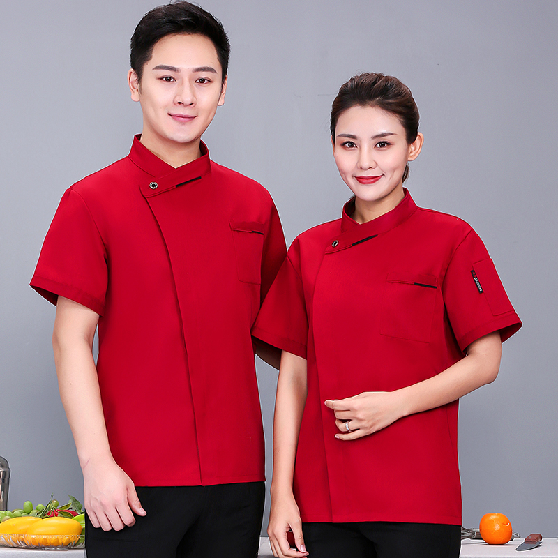 công việc bếp quần áo nam mùa hè Chef của workclothes đầu bếp đồng phục khách sạn quần áo phục vụ bồi bàn đầu bếp tay áo ngắn