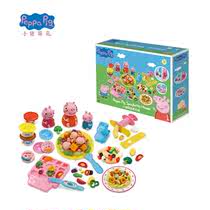  Peppa pig Piggy colorful mud spaghetti house pasta set Childrens plasticine handmade clay toy