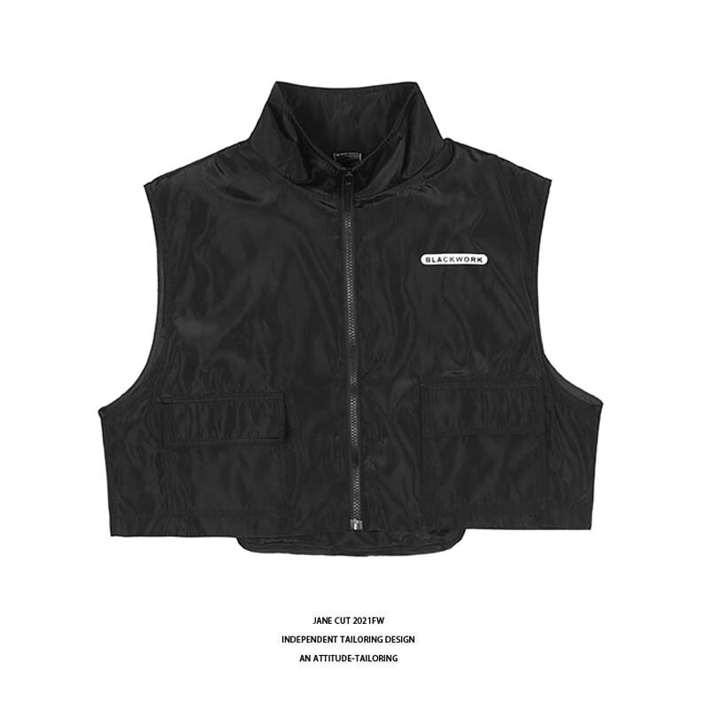 Street Fashion Functional Design Vest for Men and Women, Niche Short Style, Cool Hip-Hop Outerwear Vest ins