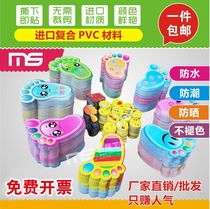 Kindergarten childrens footprints floor self-adhesive wall stickers stairs steps welcome to visit