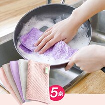 Utensils decontamination cloth double-sided wipe Do not wash the dish cloth artifact cleaning environmental tea scale kitchen cloth cleaning scrub brush