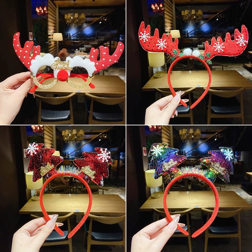 Рождественский аксессуар для волос, ободок, заколка для волос, шапка для взрослых, шпильки для волос, xэллоуин, популярно в интернете