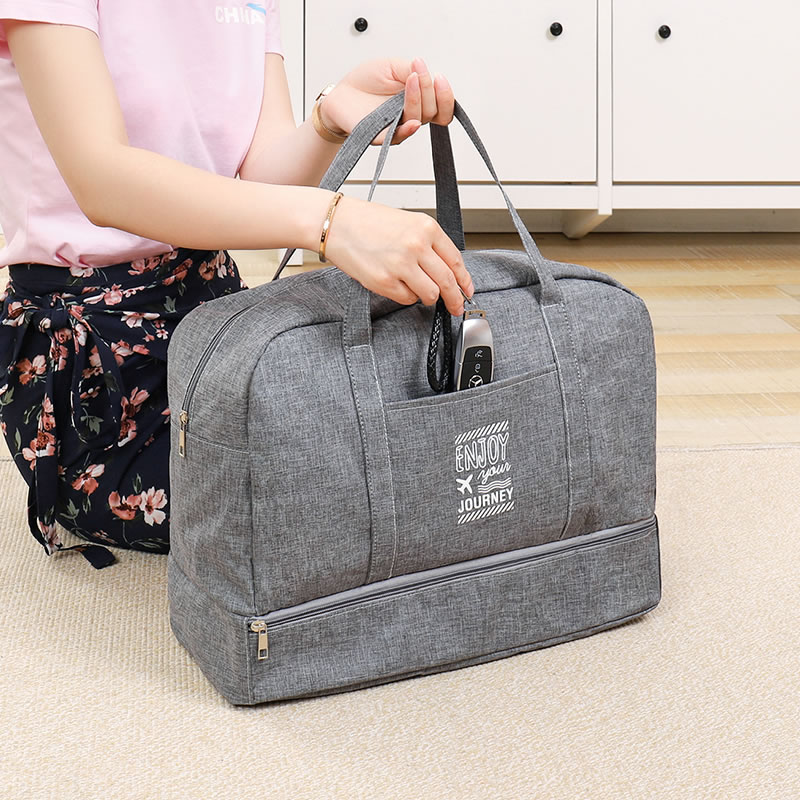 Large-capacity portable travel bag dry and wet separation portable waterproof storage bag men's and women's clothing short-distance travel luggage bag