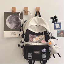 School bag female students Korean version of ancient style junior high school students Harajuku simple Joker ins style backpack travel backpack