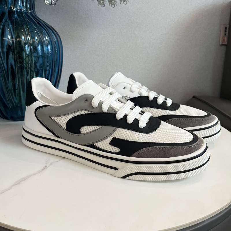 Men's Sneakers Genuine Leather Mesh Breathable Flat White Shoes Trendy Brand 2026 Summer European Style Sports Casual Shoes British Style