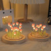 Valentine's Day Tulip Flower Sea Night Light DIY Material Birthday Gift for Girls Desktop Ornament Finished Product