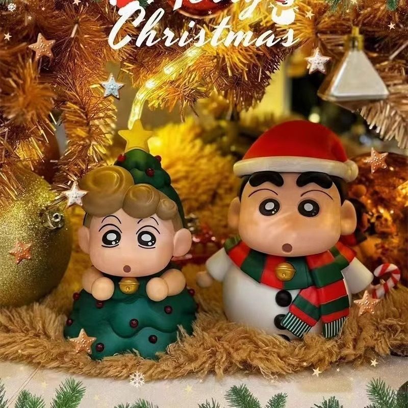 Christmas Gift Crayon Shin-Chan Merchandise Desktop Ornament Figurine Limited Edition Doll Cute Little Sunflower Gift for Men and Women's Birthdays