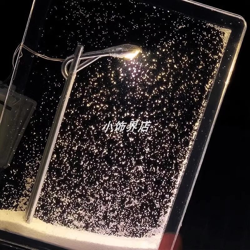 Christmas Gift Snow Night Flow Hemp Night Light Handmade DIY Material Bedside Atmosphere Lamp for Boyfriend/Girlfriend/Couple