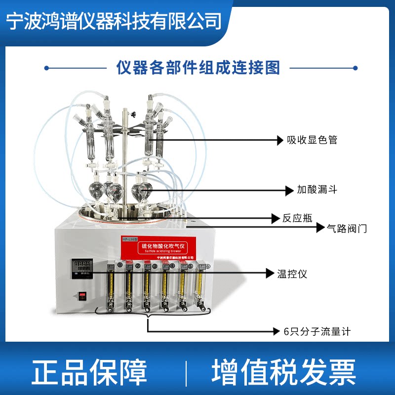 水质硫化物酸化吹气仪 碘量法测定酸化吹吸收装置国标HJ1226-2021