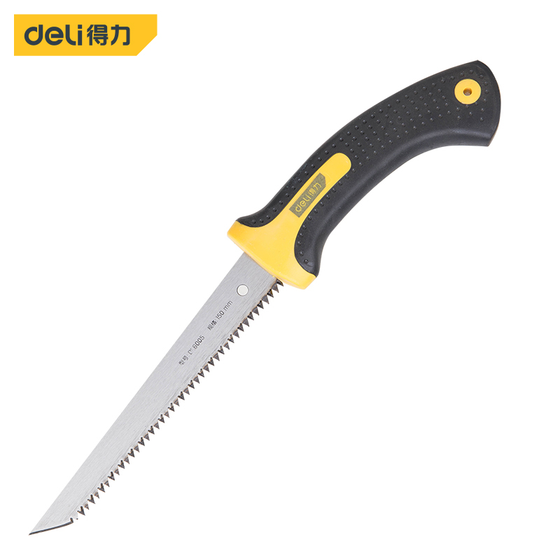 Deli carpentry chicken tail sawing fine toothed branch saw manual saw garden saw garden saw gardening logging outdoor waist saw double-sided sawtooth