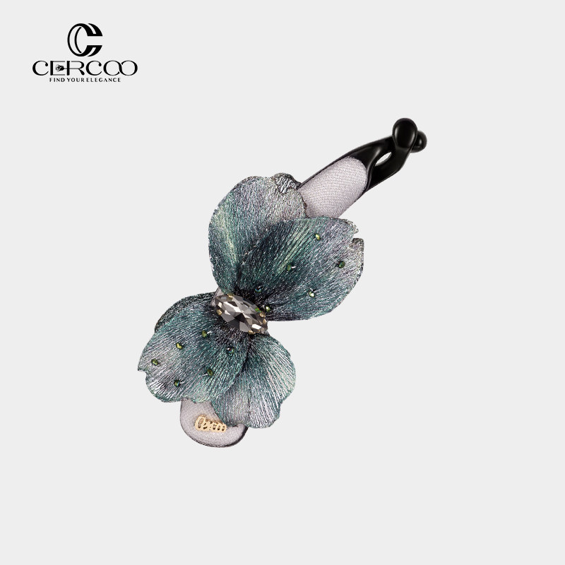 Серия Cercoo/Luxco Merian Dream Butterfly Butterfly с металлическим волокном, плетеная заколка-банан, Ретро Вертикальная заколка для волос в виде конского хвоста Изображение 1