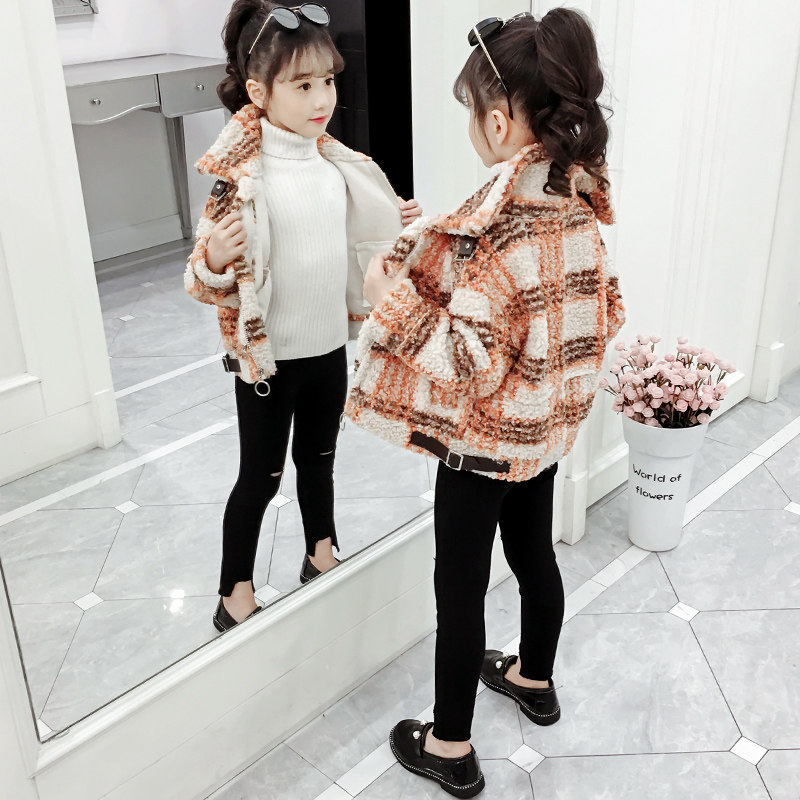 Girls Spring and Autumn Clothing 2022 New Children's Fashion Short Pellet Cover in Fashion for Big Children