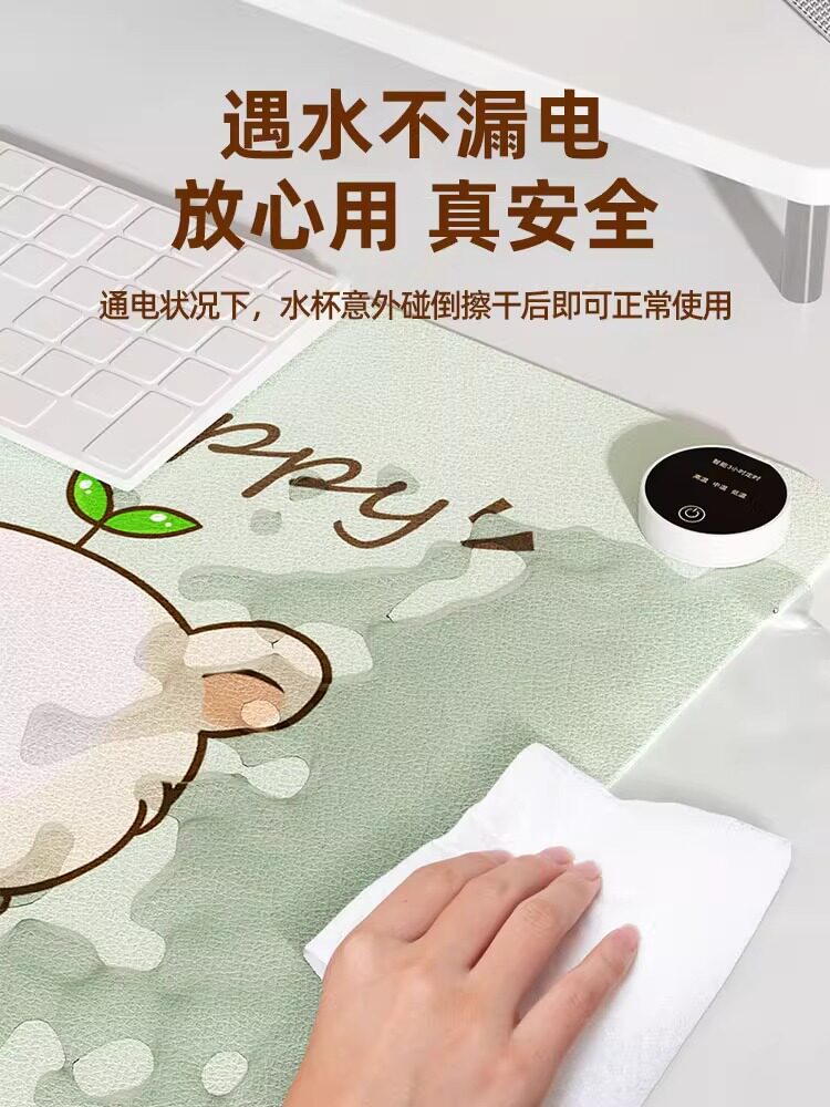 Heated Mouse Pad, Extra Large Electric Heating Winter Desk Warmer Pad, Office Desktop Student Desk Homework Hand Warmer Pad