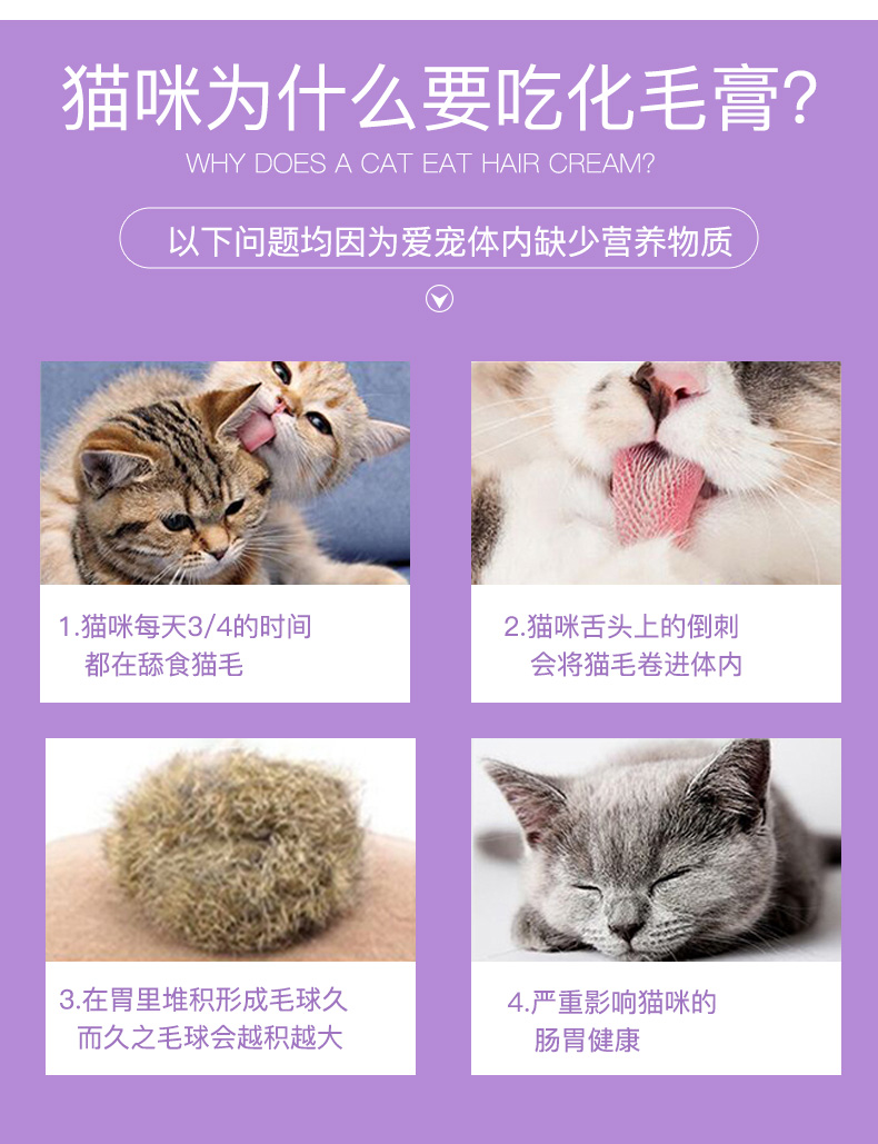 Penny 6 + 1 men vi sinh kem dưỡng tóc mèo con mèo mèo mèo 130g với nhổ bóng điều hòa dạ dày - Cat / Dog Health bổ sung sữa cho chó