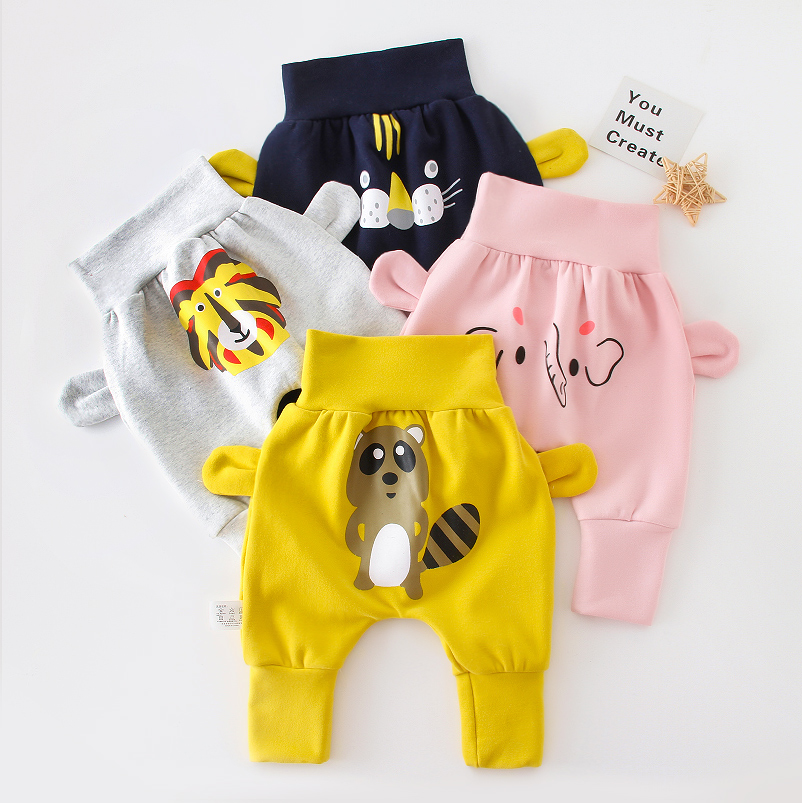 Baby Pants Spring Autumn Baby Big PP Pants Spring Boy High Waist Infant Fart Pants Girl Spring Dress Kharen Pants