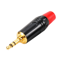 Risheng Riding SREXACT fever headphone plug 3 5mm computer pc audio gold-plated black red tail metal shell