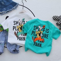 Childrens new Western style half sleeve top 2020 Korean version of the boy summer clothes childrens short-sleeved T-shirt base