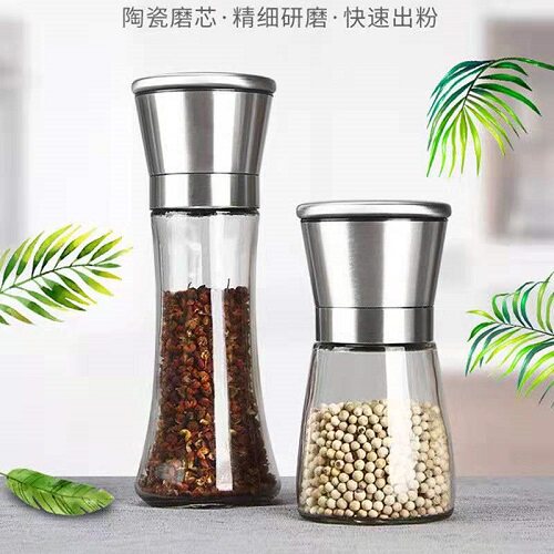 Kitchen manual cumin pepper coffee black pepper grinder medicine ingot powder sea salt western food seasoning grinding bottle empty