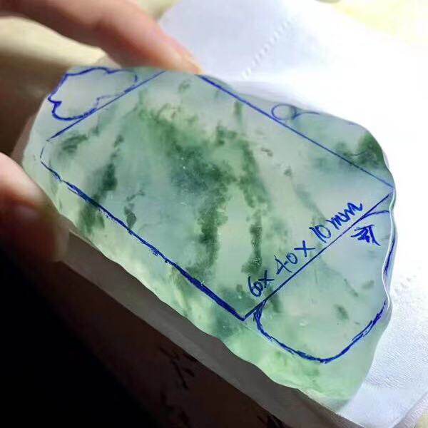 Xiang Yubao Live high - end Burmese emerald stone custom carved pendant bracelet 2019 new product