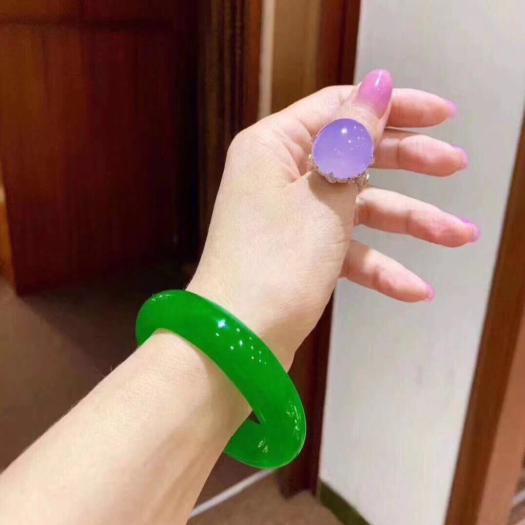 Cui Ruchun high-end jadeite rough Taobao live jade bracelet pendant custom processing carving custom new