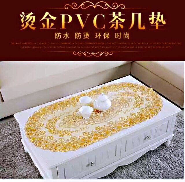 (60x100) PVC stamping tea pad tablecloth cushion with no washing cushion resistant high temperature tea mats