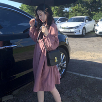 Western-style pregnant womens age-reducing belly does not show pregnant dress late spring and autumn fashion large size loose skinny skirt