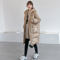 Pregnant womens coat autumn and winter clothes 2021 new women wear long pregnancy loose fashion down jacket tide mother